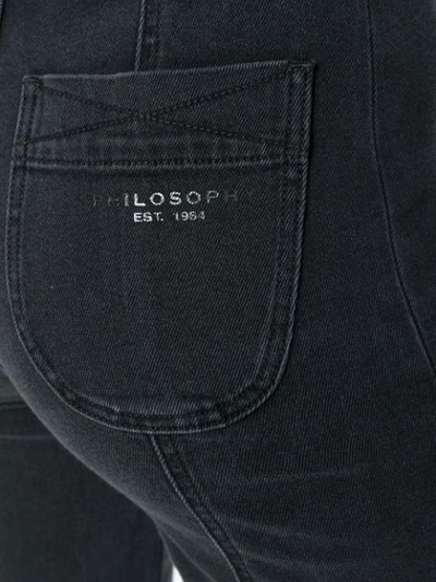 Shop Philosophy Di Lorenzo Serafini Frayed Bootcut Jeans In Black