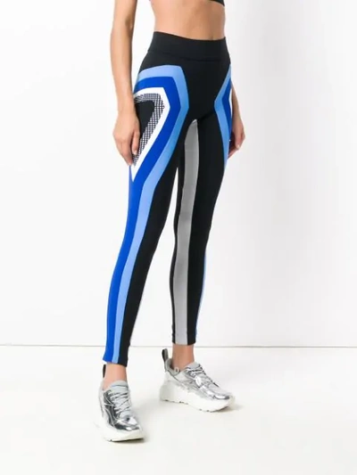 Shop No Ka'oi No Ka' Oi Colour Block Performance Leggings - Black