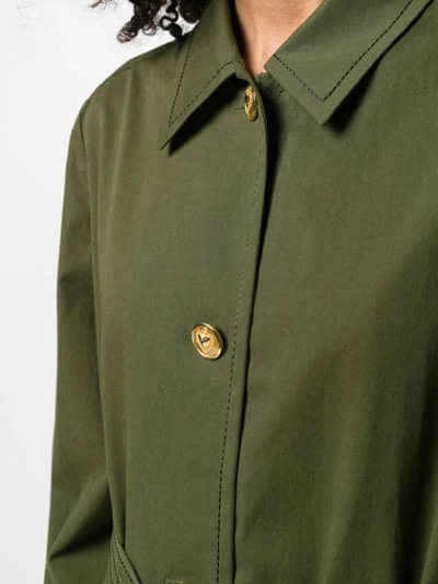 Shop Escada Tie-waist Jacket In Green