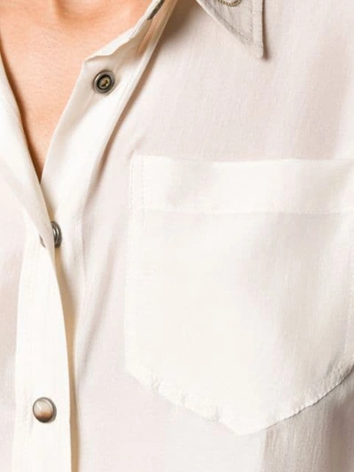 Shop Brunello Cucinelli Long Sleeved Shirt In Neutrals