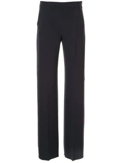 Shop Max Mara High-waisted Wide Trousers In Blue