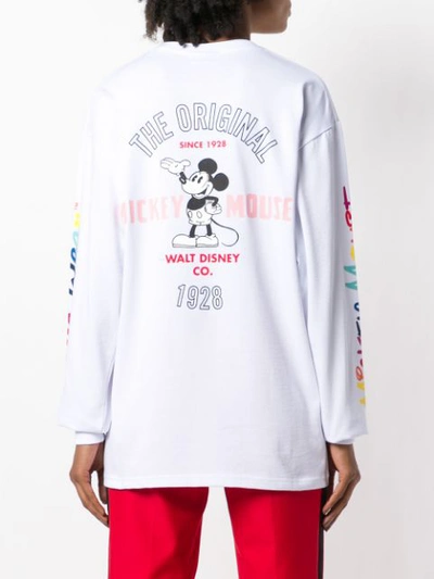 Shop Gcds Mickey Mouse Printed Sweatshirt - White