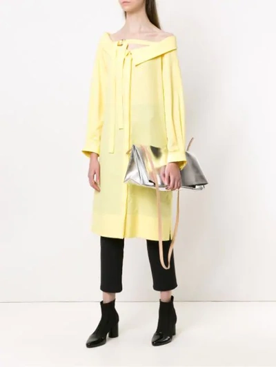 Shop Gloria Coelho Off-the-shoulder Dress In Yellow