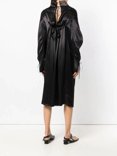 Shop Atelier Bâba Handwoven Overdyed Midi Dress In Black