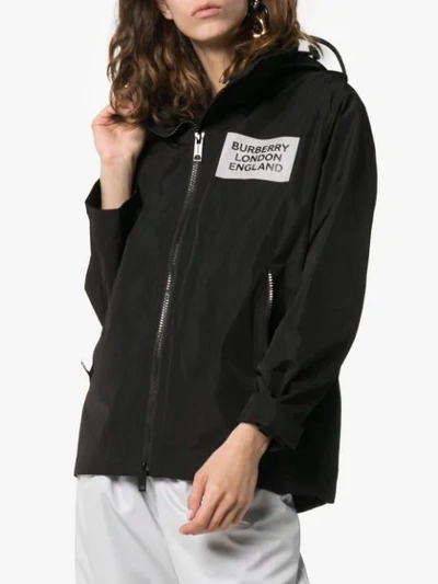 BURBERRY MILLPORT HOODED RAINCOAT - 黑色