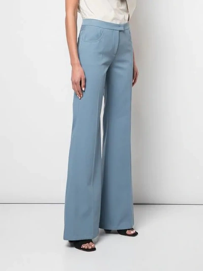 Shop Francoise Extra Flared Trousers In Blue