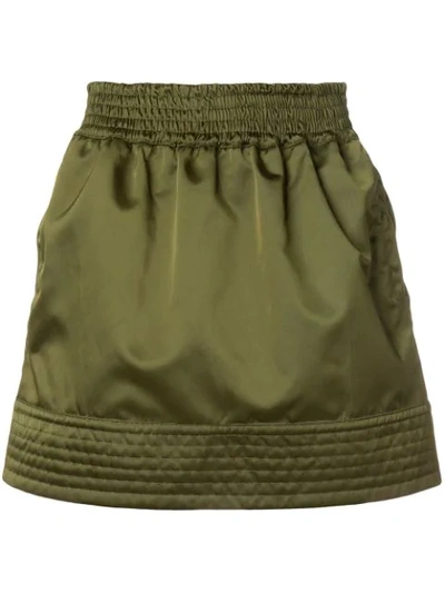Shop N°21 Nº21 High Shine Sporty Skirt - Green