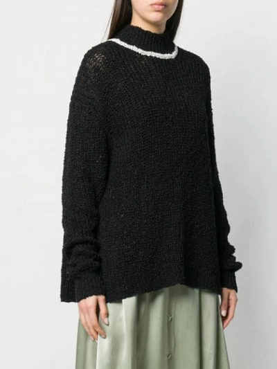 Shop Jil Sander Oversized Slouchy Jumper - Black