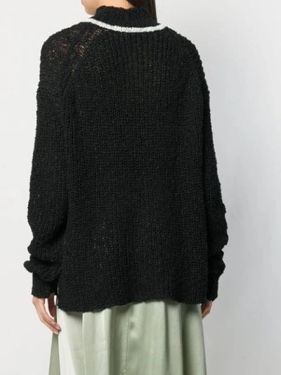 Shop Jil Sander Oversized Slouchy Jumper - Black