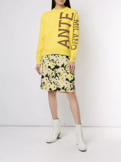 Shop Anteprima Logo Sweatshirt In Yellow