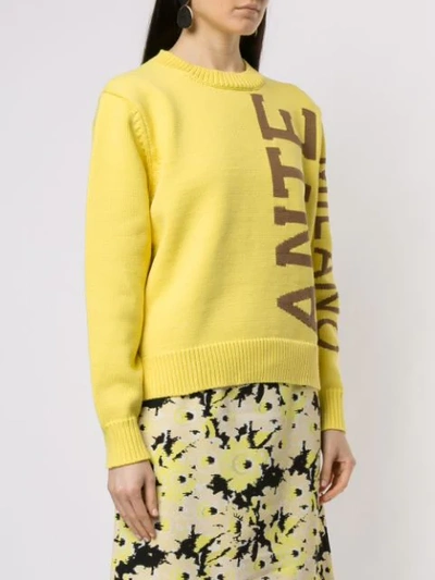 Shop Anteprima Logo Sweatshirt In Yellow