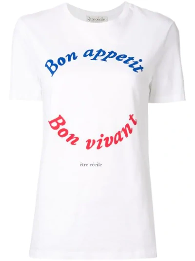 Shop Etre Cecile Bon Appetit T-shirt In White