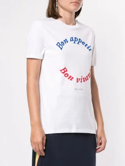 Shop Etre Cecile Bon Appetit T-shirt In White