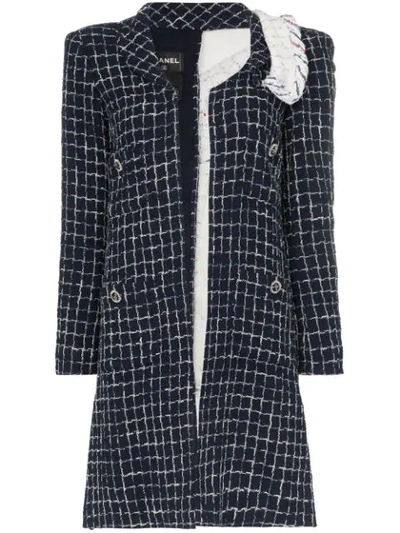 Shop Tiger In The Rain Repurposed Chanel Tweed Coat In Blue