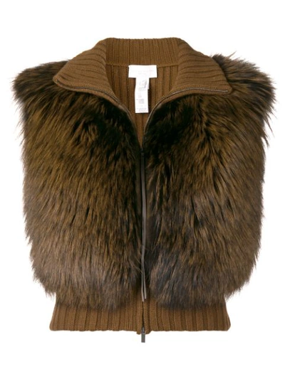 FABIANA FILIPPI FUR GILET - 棕色