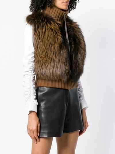 Shop Fabiana Filippi Fur Gilet - Brown