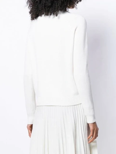 Shop Agnona Crew Neck Jumper In White