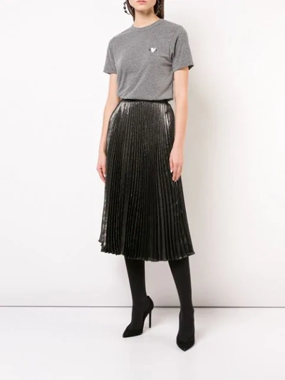 Shop Rodarte Embroidered Heart T In Grey