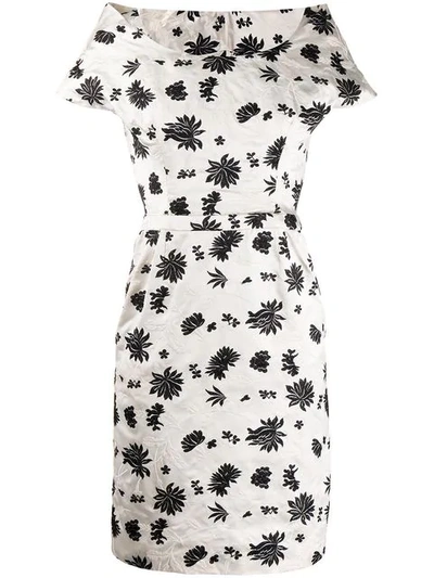 Pre-owned Balenciaga 2010 Embroidered Dress In White