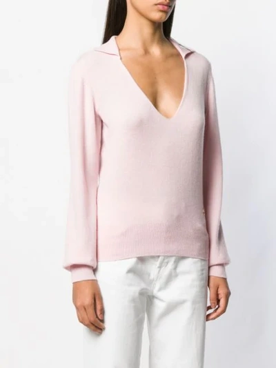 Shop Emilio Pucci Cashmere V-neck Sweater In Pink