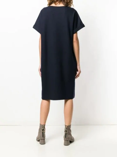 Pre-owned Fendi 2000's Loose Fit Dress In Blue