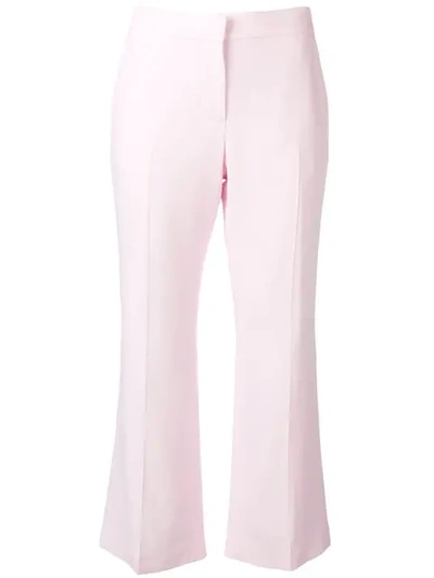 Shop Alexander Mcqueen Cropped Trousers In Pink