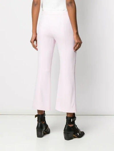 Shop Alexander Mcqueen Cropped Trousers In Pink