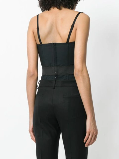 Shop Dolce & Gabbana Shoulder Strap Compression Bodysuit - Black