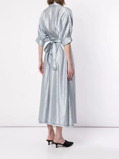 Shop Aje Hudson Printed Dress - Silver