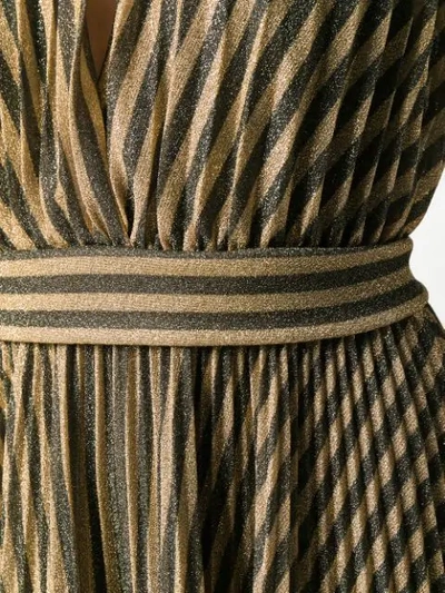 Shop Philosophy Di Lorenzo Serafini Striped Halterneck Maxi Dress In Black