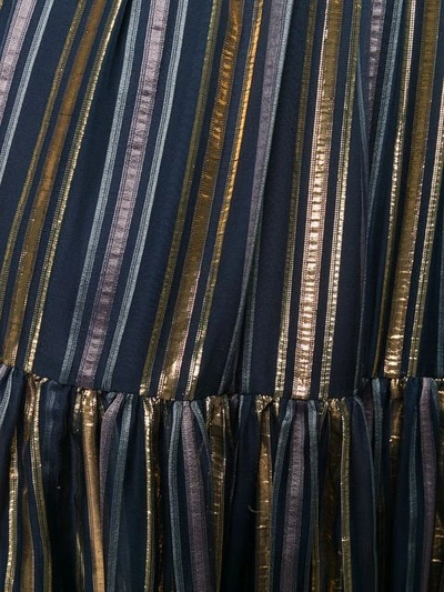 PETER PILOTTO LUREX STRIPED CHIFFON SKIRT - 蓝色