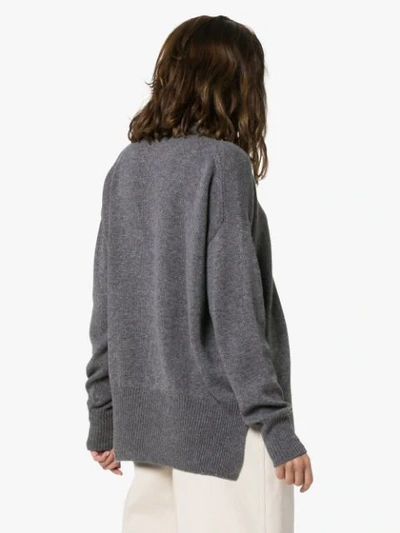 Shop Jil Sander Oversized Jumper - Grey