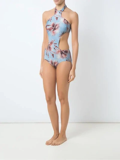 Shop Adriana Degreas Panelled Swimsuit In 400