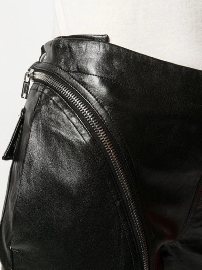 Shop Rick Owens Zip Detail Trousers In Black