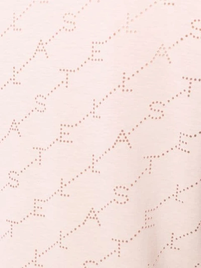 STELLA MCCARTNEY PERFORATED LOGO T-SHIRT - 粉色