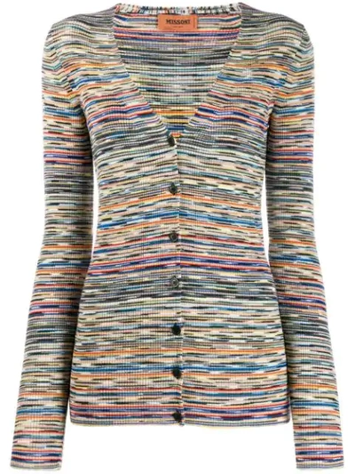 Shop Missoni Striped Pattern Cardigan In Sm0hz