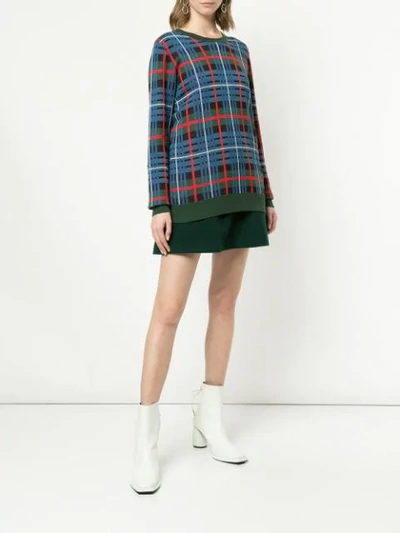 Macgraw Quantum Tartan Jumper In Blue
