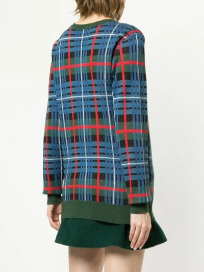 Macgraw Quantum Tartan Jumper In Blue