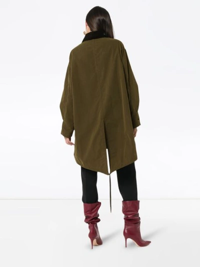 Shop Philosophy Di Lorenzo Serafini Oversized Button Fastening Parka In Green