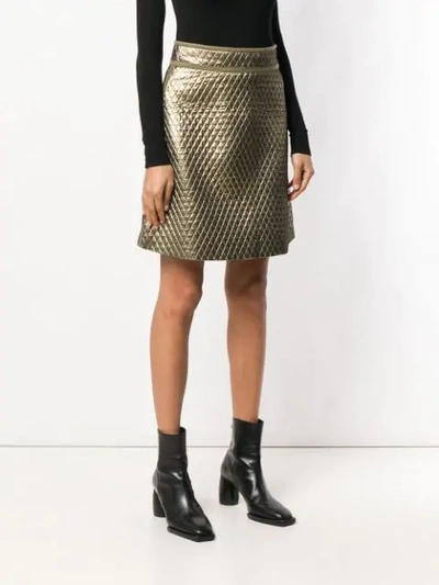 Shop Temperley London Borealis Mini Skirt In Gold