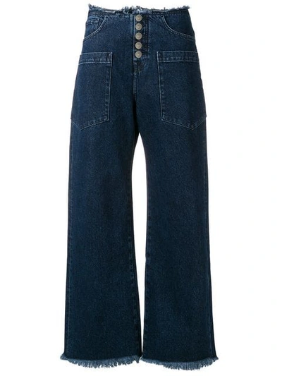 Shop 7 For All Mankind Flared Jeans In Blue