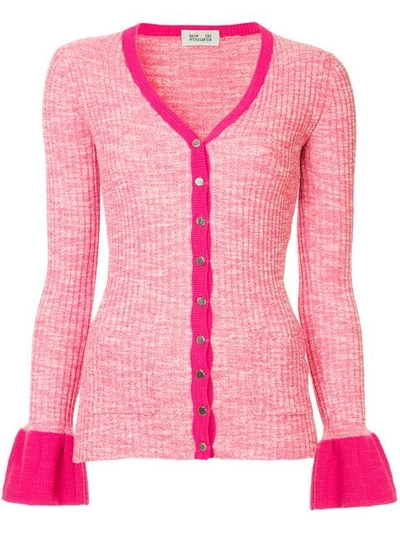 Shop Baum Und Pferdgarten Ruffle Cuff Cardigan In Pink