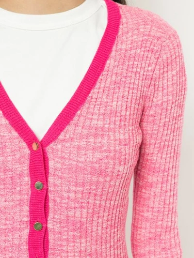 Shop Baum Und Pferdgarten Ruffle Cuff Cardigan In Pink