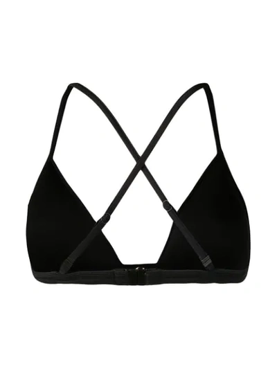 Shop Versace Triangle Bikini Top In Black