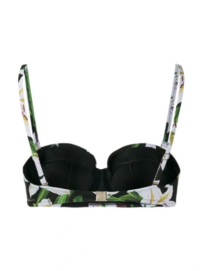 Shop Dolce & Gabbana Lily Balconette Bikini Top In Black