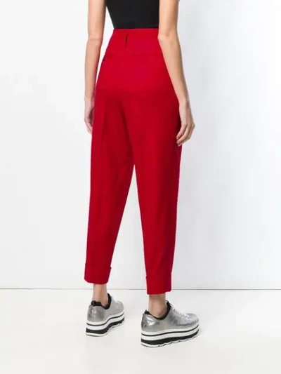 Pre-owned Comme Des Garçons 1991 High-waisted Tailored Trousers In Red