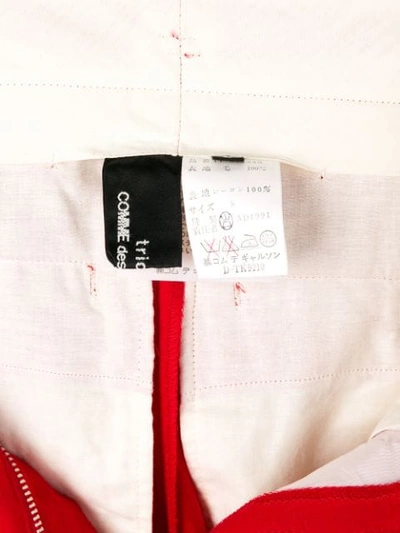 Pre-owned Comme Des Garçons 1991 High-waisted Tailored Trousers In Red