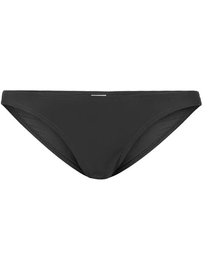 SUBOO BONDED BLACK SLIM BIKINI BOTTOMS - 黑色