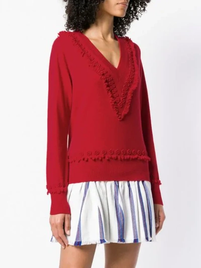 Shop Barrie Cashmere Sweater In Red