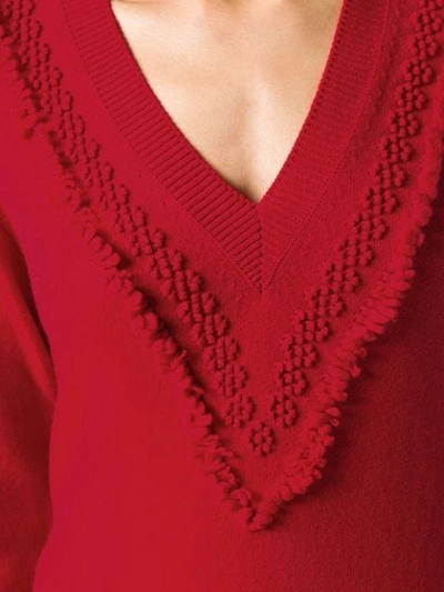 Shop Barrie Cashmere Sweater In Red